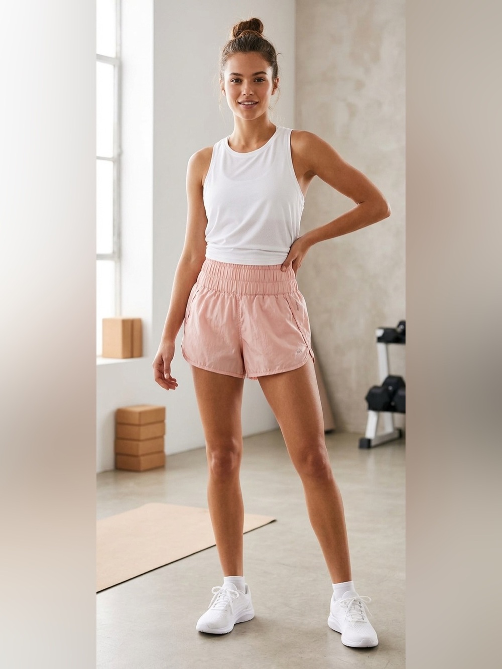 Free People Movement Pink Athletic Shorts Women’s Small High Rise Running Gym
